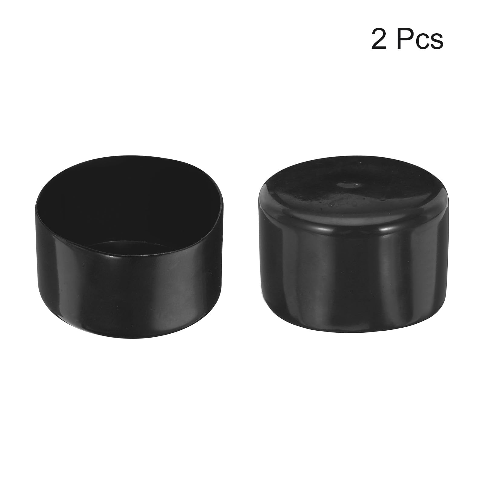 uxcell 2pcs Rubber End Caps 100mm(4 inch) ID Vinyl Round Tube Bolt Cap Cover Screw Thread Protectors Black