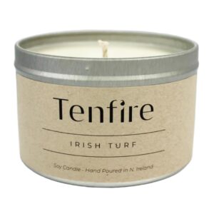 Generic Irish Turf Peat Container Candle. Smell of an Irish Turf Fire. Nostalgic Scent, Long Burn Time. Handmade in Ireland