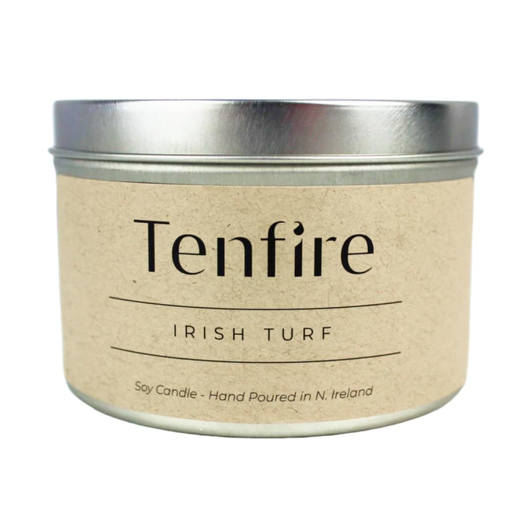 Generic Irish Turf Peat Container Candle. Smell of an Irish Turf Fire. Nostalgic Scent, Long Burn Time. Handmade in Ireland