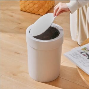 Round Open Top Waste Basket Multifunction Trash Bin for Kitchen Bedroom Living Room Indoor Fashion Garbage Container Bin (Color : Green)