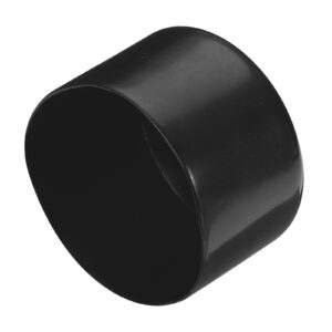 uxcell 2pcs rubber end caps 100mm(4 inch) id vinyl round tube bolt cap cover screw thread protectors black