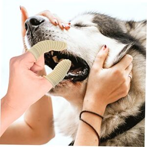 Angoily 40 Pcs Pet Toothbrush Gloves Chew Brush for Dogs Dog Toothbrush Finger Dog Chew Toy Cat Toothbrush Finger Small Dog Toothbrush Pet Supplies Comfortable Tooth Brushing Set Polyester