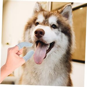 Angoily 40 Pcs Pet Toothbrush Gloves Chew Brush for Dogs Dog Toothbrush Finger Dog Chew Toy Cat Toothbrush Finger Small Dog Toothbrush Pet Supplies Comfortable Tooth Brushing Set Polyester