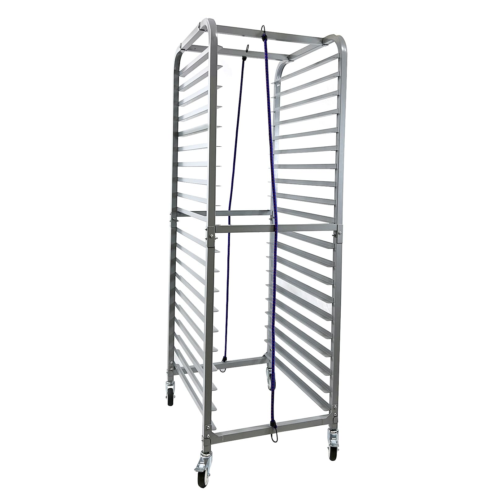 Stuffygreenus 20-Tier Sheet Pan Rack, Bun Pan Rack, Aluminum Bakery Rack, Home Commercial Kitchen Bakery Cooling Rack, 4 Wheels