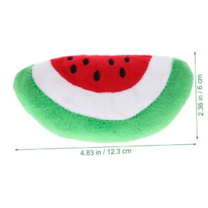 FONDOTIN 3pcs Dog Plush Toy Puppy Dental Toy Food Shaped Dog Toy Watermelon Pet Toys Interactive Chew Toy for Puppy Cat Interactive Toy Plush Cute Dog Toy Squeaky Dog Toys Fruit The Dog