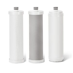 fachioo replacement filters for waterdrop® wd-tst-uf under sink water filter system, fits waterdrop® wd-p1, wd-u2, wd-c3, reduces pfas, pfoa/pfos, chlorine, last up to 24 months (pack of 3)