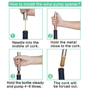 Hanload Air Pressure Wine Bottle Opener, Pocket Corkscrew Wine Opener, for Home, Restaurant, Party, Travel, Camping, Gift for Wine Lover