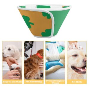 Clover on The Irish Flag Soft Dog Cone Collars Protective Adjustable Cat Recovery Collar to Stop Licking S