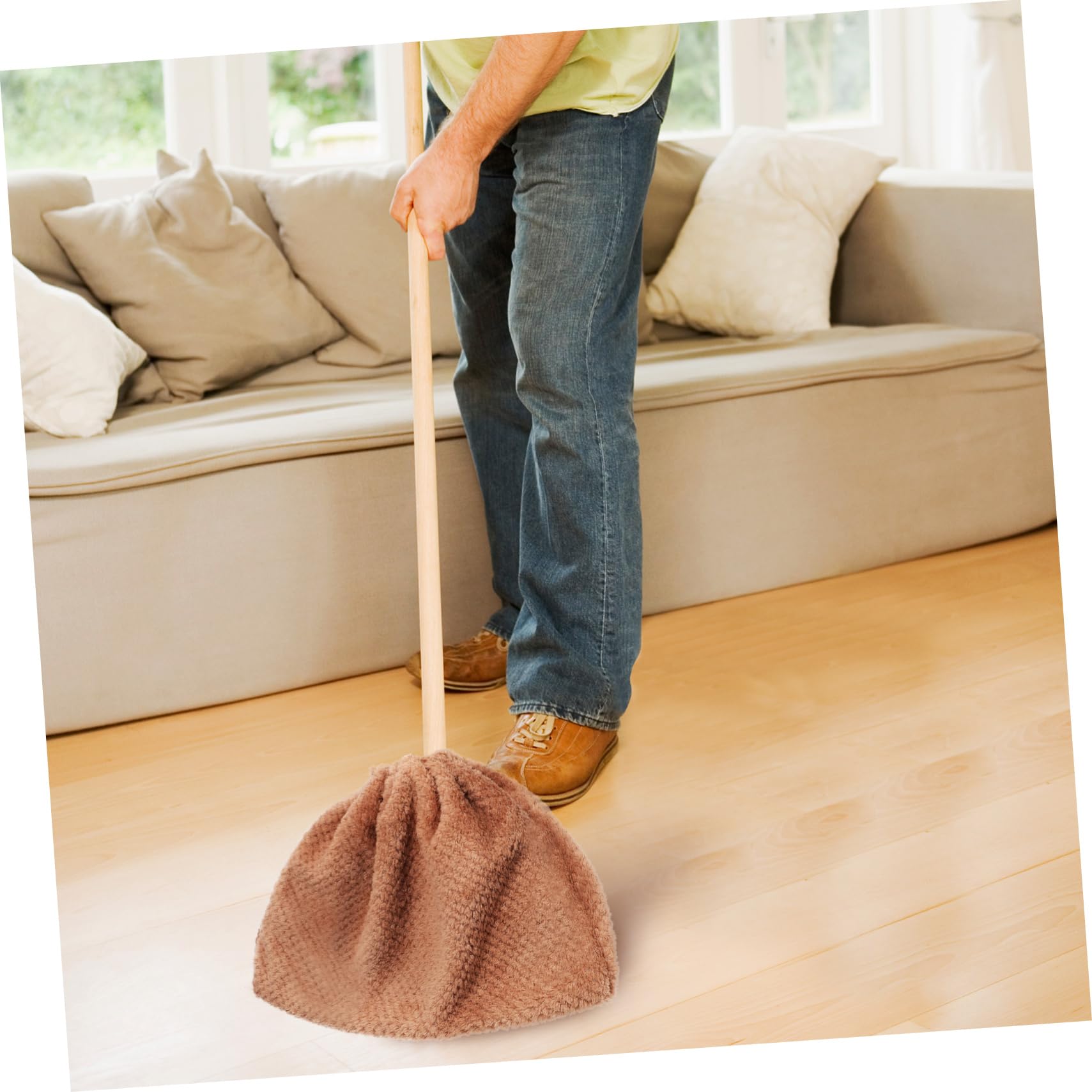 Gatuida 3pcs Multifunctional Lazy Broom Cloth Cover Broom Cleaning Cover Water Absorption Broom Cover Broom Covers for Sweeping Home Mop Cover Replacement Cloth Household Coral Fleece