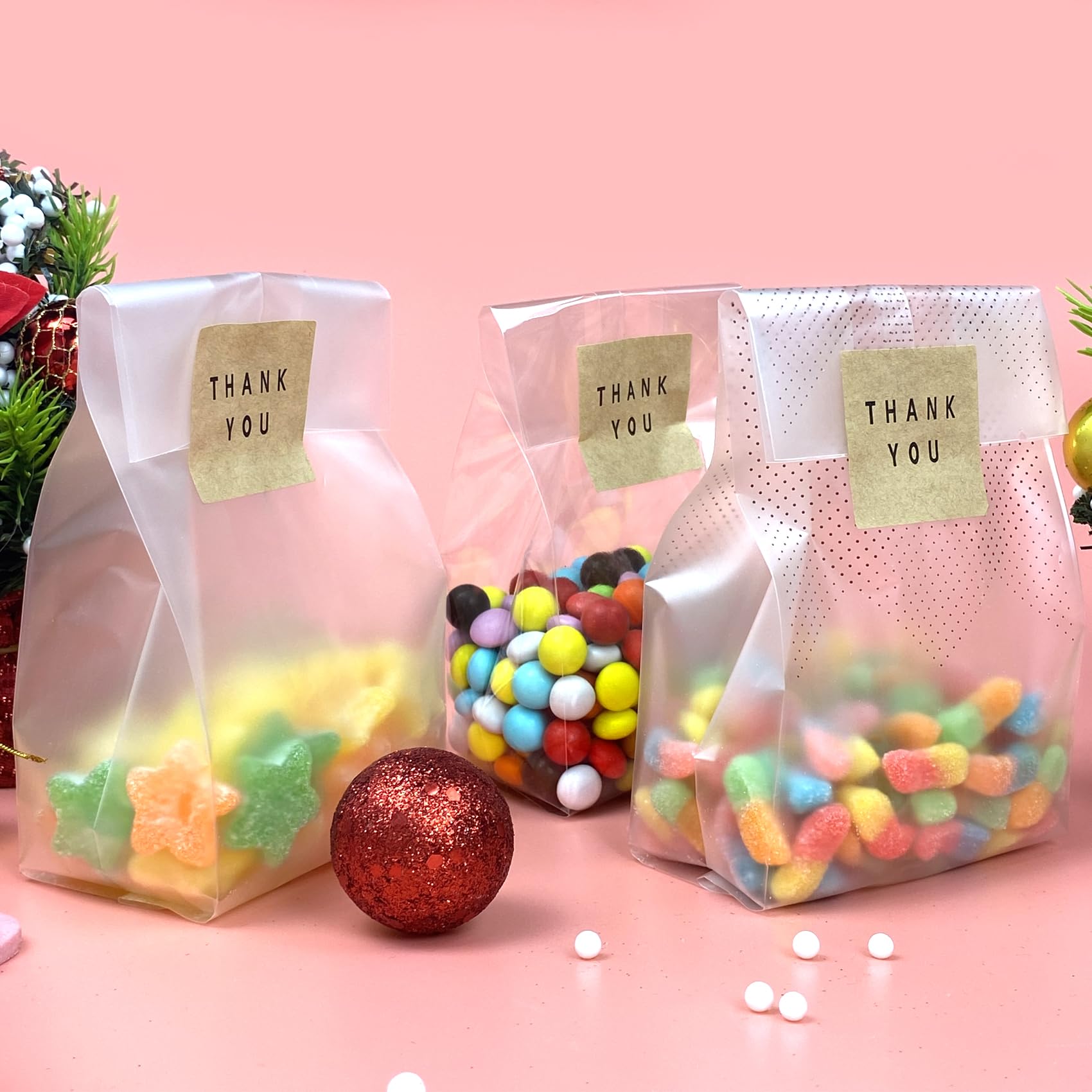 Cookie Bags, Cellophane Treat Bags, Muffin Bags, Dessert Bags, Baked Goods Bags, Translucent plastic bags for Candy, Cake