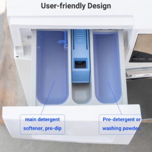 24" All-in-One Washer and Dryer Combo, 2.7 Cu.Ft Front Load Ventless Washer Dryer with 26.5 Lbs Loading Capacity, Compact Size, LED Display, Child Lock, for Laundry, Apartments, RV, Dorm, White