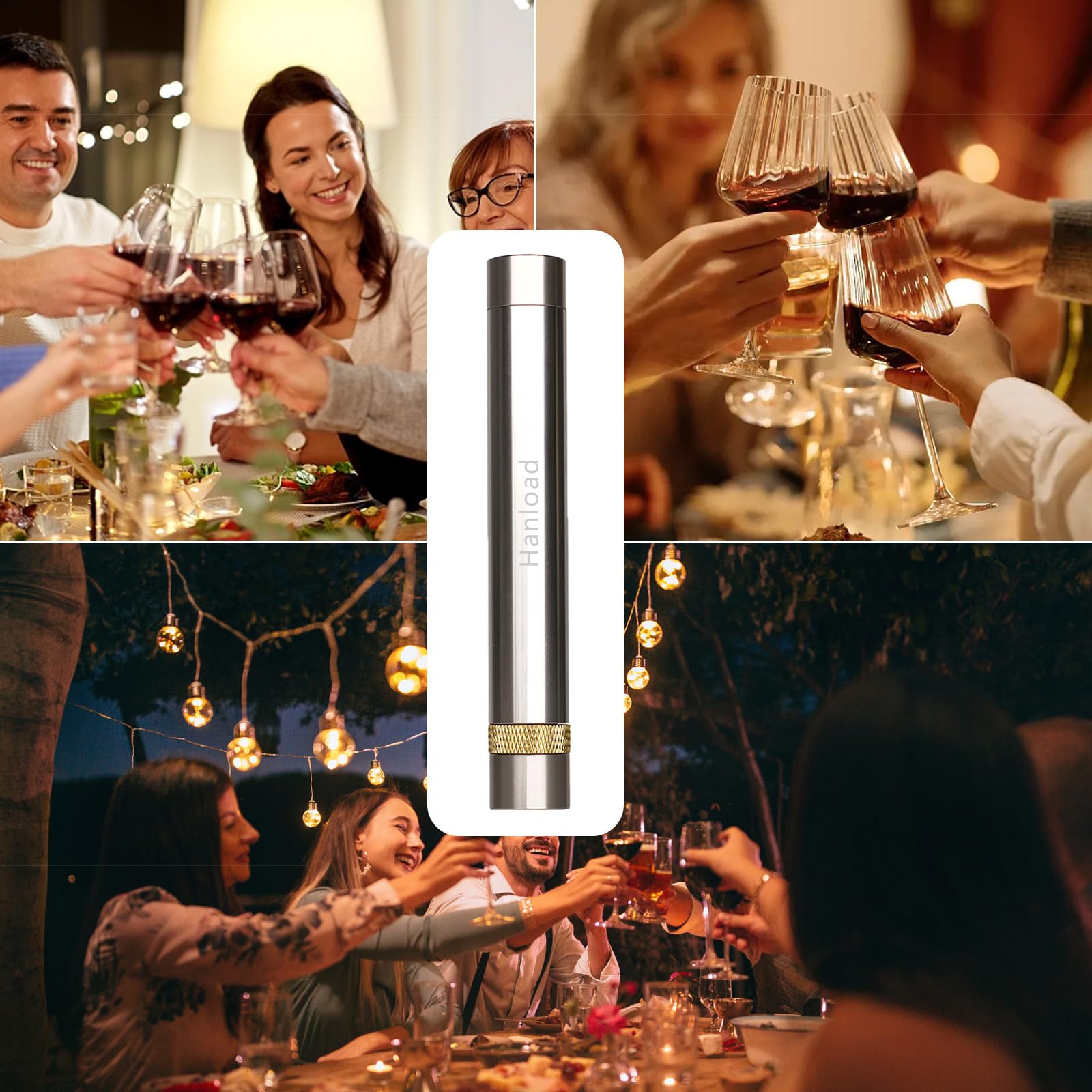 Hanload Air Pressure Wine Bottle Opener, Pocket Corkscrew Wine Opener, for Home, Restaurant, Party, Travel, Camping, Gift for Wine Lover