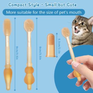 sodknow Silicone Soft Cat Dog Toothbrush (Yellow, Common) (01)