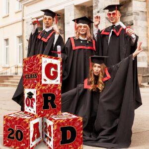 Red and Black 2024 Graduation Decorations, Class of 2024 Balloon Boxes for 2024 Grad Party Supplies So Proud of You Indoor/Outdoor Congrats Grad Home Door Décor