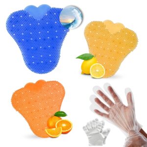 Urinal Screen Deodorizer - (24 Pack) Anti-Splash Urinal Cakes - Odor Protection Urinal Screens - Long-Lasting Urinal Deodorizers for Bathrooms in Offices, Schools and Stadiums - Free Gloves Included