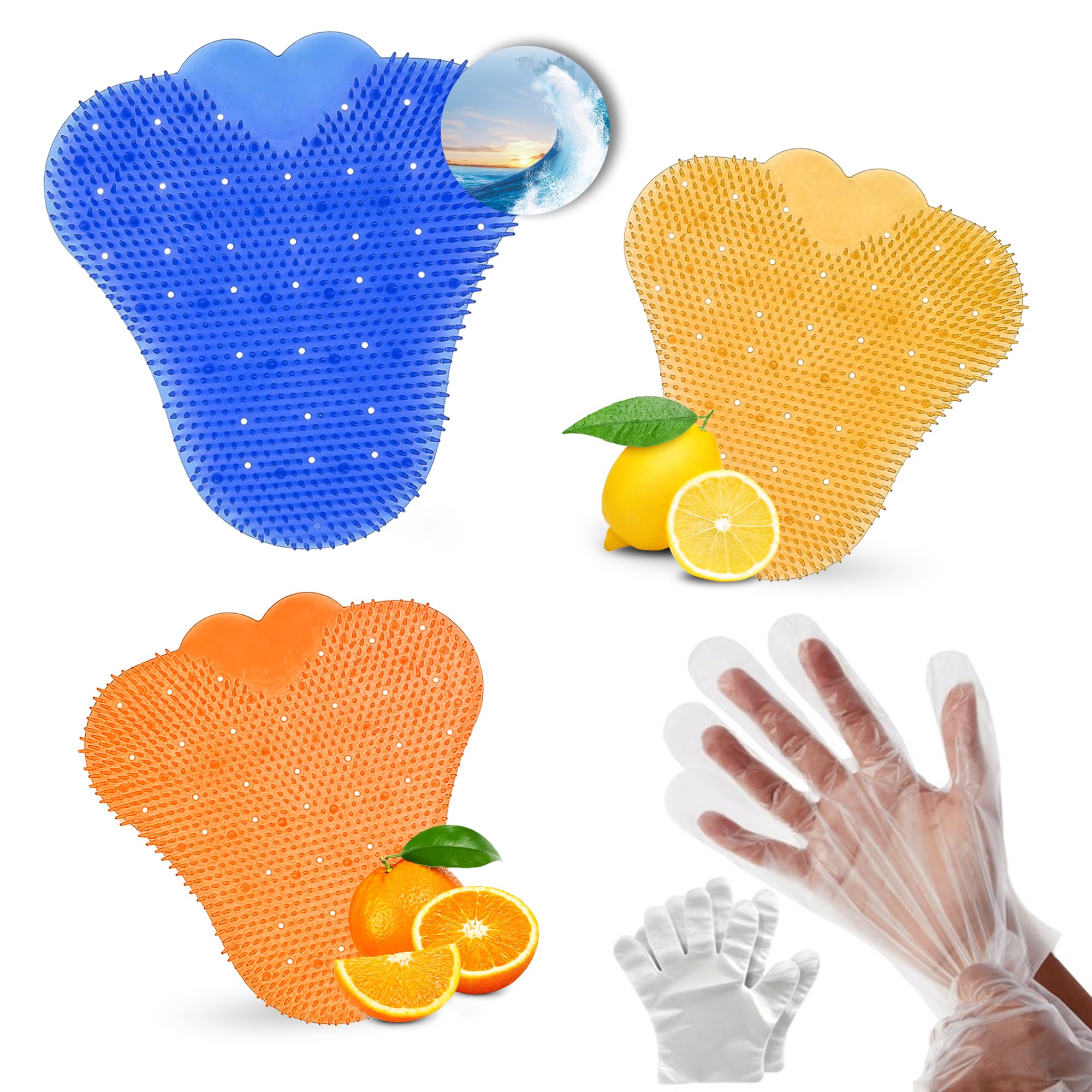 Urinal Screen Deodorizer - (24 Pack) Anti-Splash Urinal Cakes - Odor Protection Urinal Screens - Long-Lasting Urinal Deodorizers for Bathrooms in Offices, Schools and Stadiums - Free Gloves Included