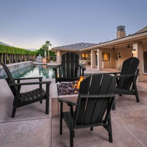 NAVINE Adirondack Chair Set of 4, HDPE All Weather Adirondack Chairs, Fire Pit Chairs, Patio Chairs, Lawn Chairs. Perfect for Porch, Patio, Poolside, Deck.