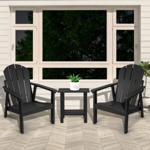 NAVINE Adirondack Chair Set of 4, HDPE All Weather Adirondack Chairs, Fire Pit Chairs, Patio Chairs, Lawn Chairs. Perfect for Porch, Patio, Poolside, Deck.