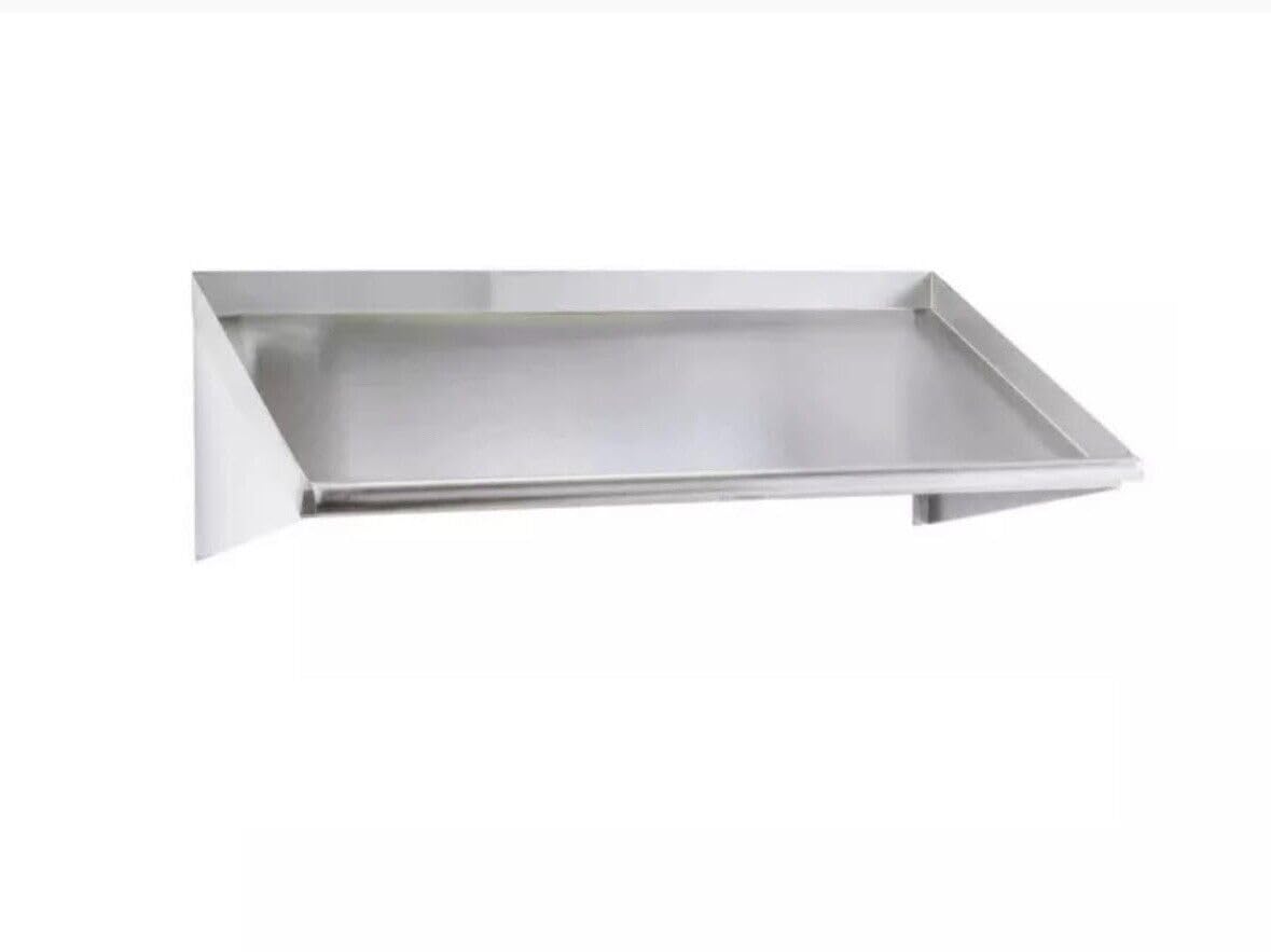 Express KitchQuip 63” Premium Quality Stainless Steel Mounted Slanted Rack Shelf – NSF Certified