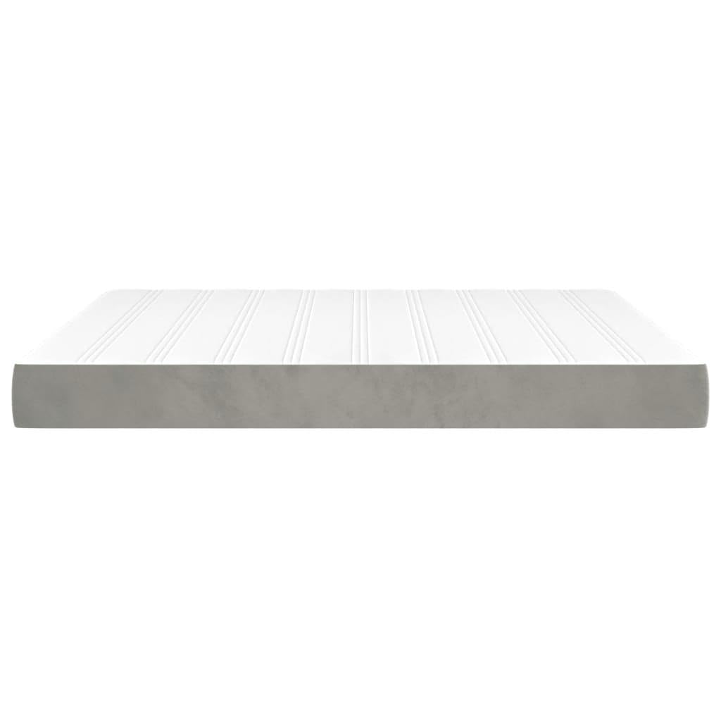 allesoky [Premium Queen Size Bed Mattress] - 59.8x79.9x7.9 Pocket Spring Velvet Mattress in Light Gray-Gray(Queen)