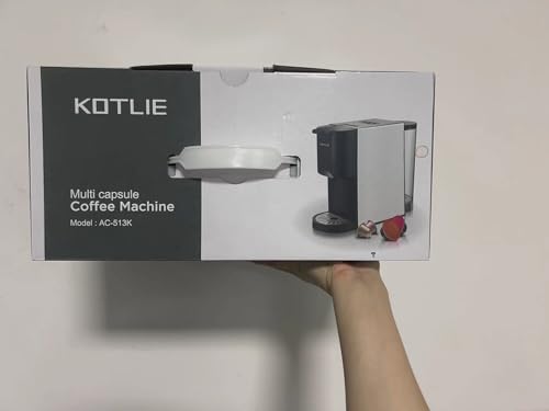 KOTLIE 4in1 Espresso Machine,Customize Volume Settings,Single Serve Coffee Maker for Nespresso original/K cups/L'OR/Ground Coffee/illy Coffee ESE,19Bar Espresso Maker,1450W Coffee Machine