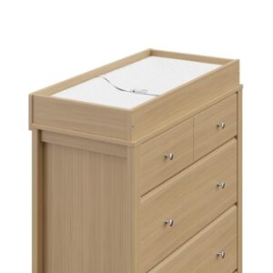 Storkcraft Carmel 3 Drawer Chest with Changing Topper (Driftwood) – GREENGUARD Gold Certified, Dresser For Nursery, 3 Drawer Dresser, Kids Dresser, Nursery Dresser Drawer Organizer, Chest of Drawers