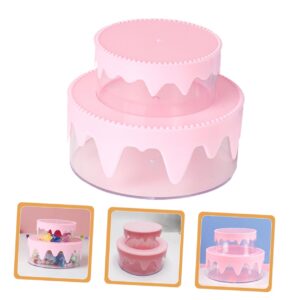 Wakauto 1 Set Storage Container Jewelry Box Plastic Material DIY Hair Rope Storage Box Girl Child Plastic Storage Box