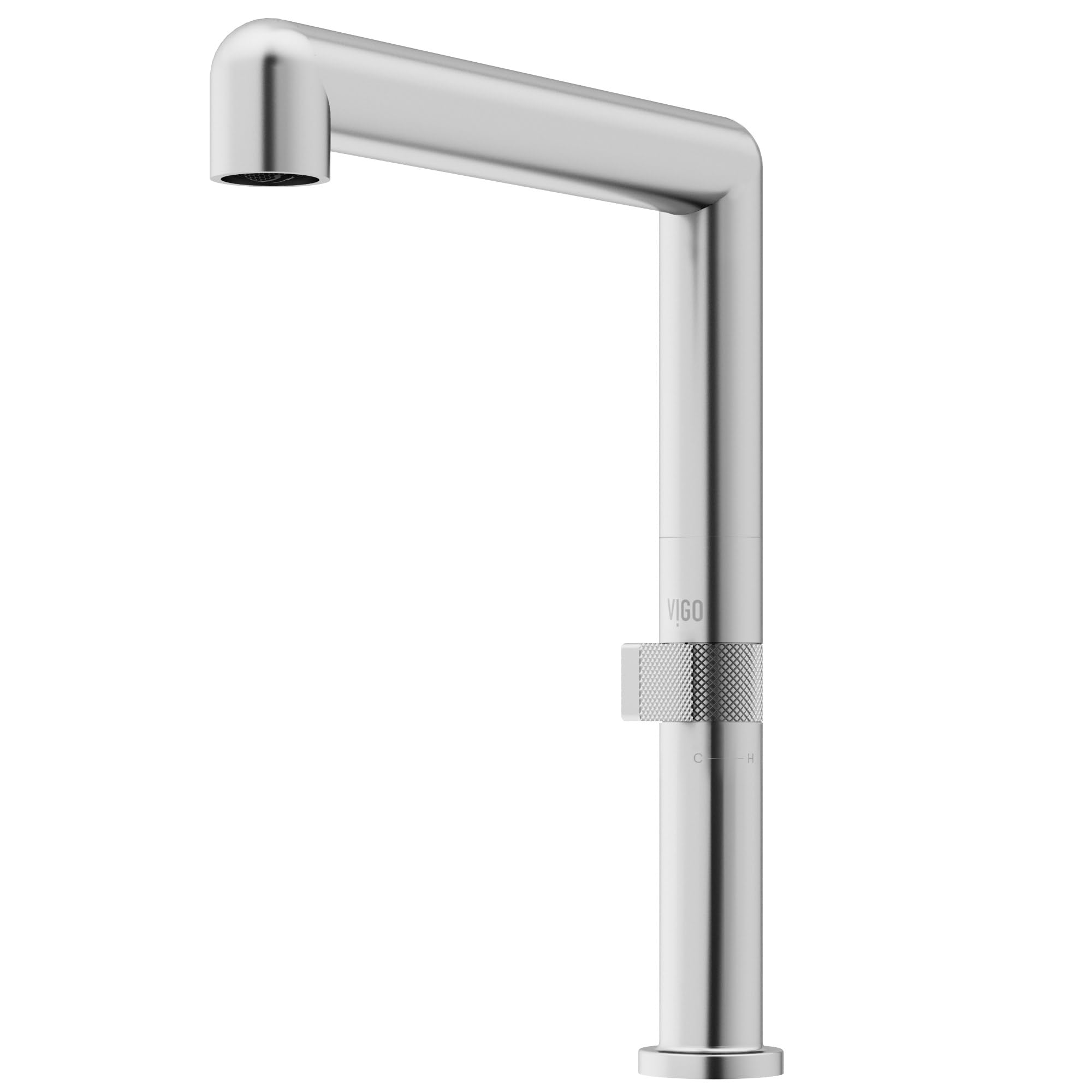 VIGO 1.75" W x 11.0" H x 9.5" D Jewel One-Handle Kitchen Faucet in Stainless Steel - VG02053ST