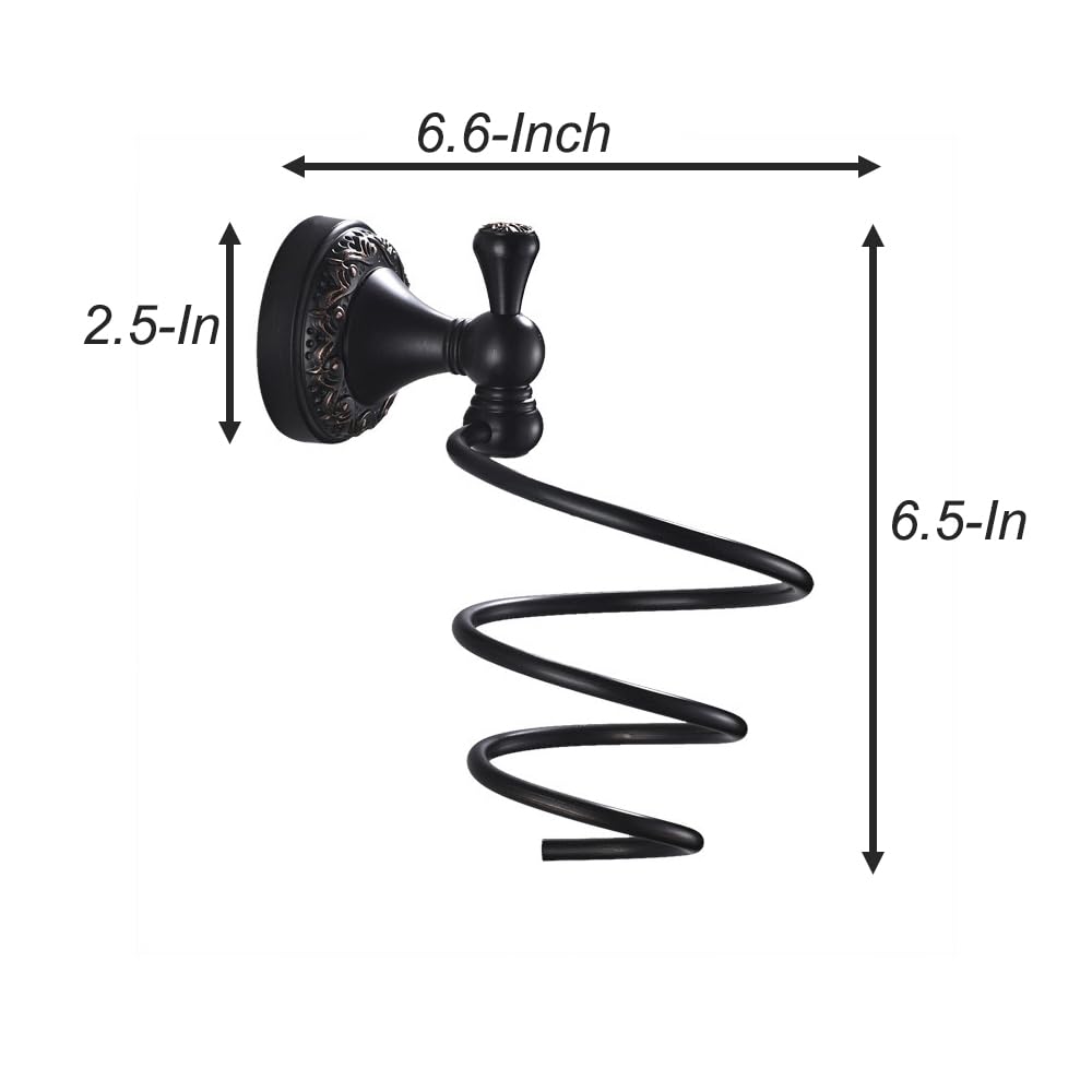 Oil Rubbed Bronze Hair Dryer Holder Wall Mount Hair Blower Bracket