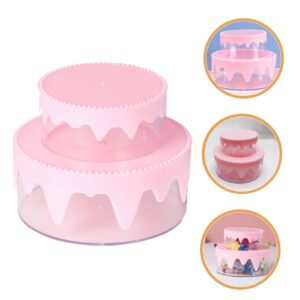 Wakauto 1 Set Storage Container Jewelry Box Plastic Material DIY Hair Rope Storage Box Girl Child Plastic Storage Box