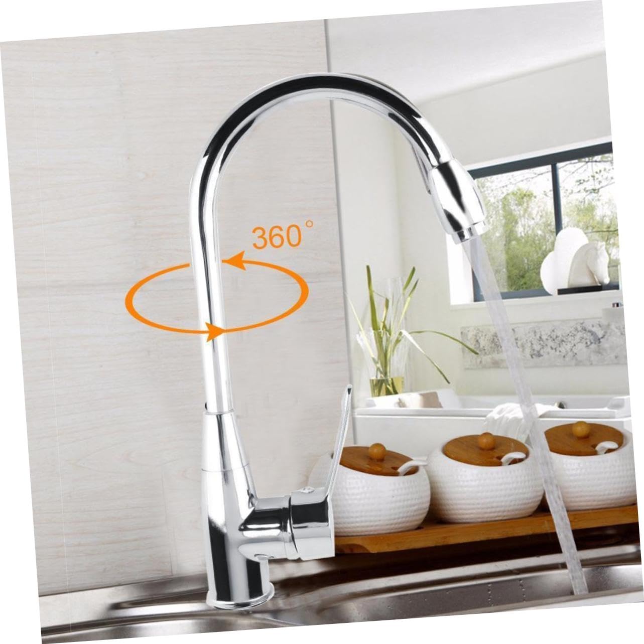 Homoyoyo Kitchen Faucet Drinking Water Faucet Garden Cold Tap Faucets for Bath Sinks Sink Faucet Bath Tub Tap Faucet Tub Faucet Water Spigot Picnic Table Clips Hot and Cold Mop to Rotate