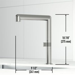 VIGO 1.75" W x 11.0" H x 9.5" D Jewel One-Handle Kitchen Faucet in Stainless Steel - VG02053ST