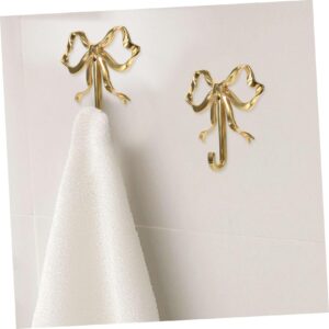 Bow Hook Single Hanger Gold Coat Hooks Bow Shaped Wall Hook Wall Hanging Coat Hook Bathroom Wall Hook