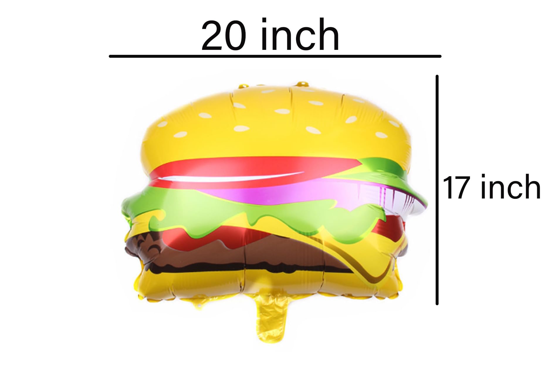 2PCS Hamburger Balloons Foil Aluminum Food Balloon Birthday Party Decorations