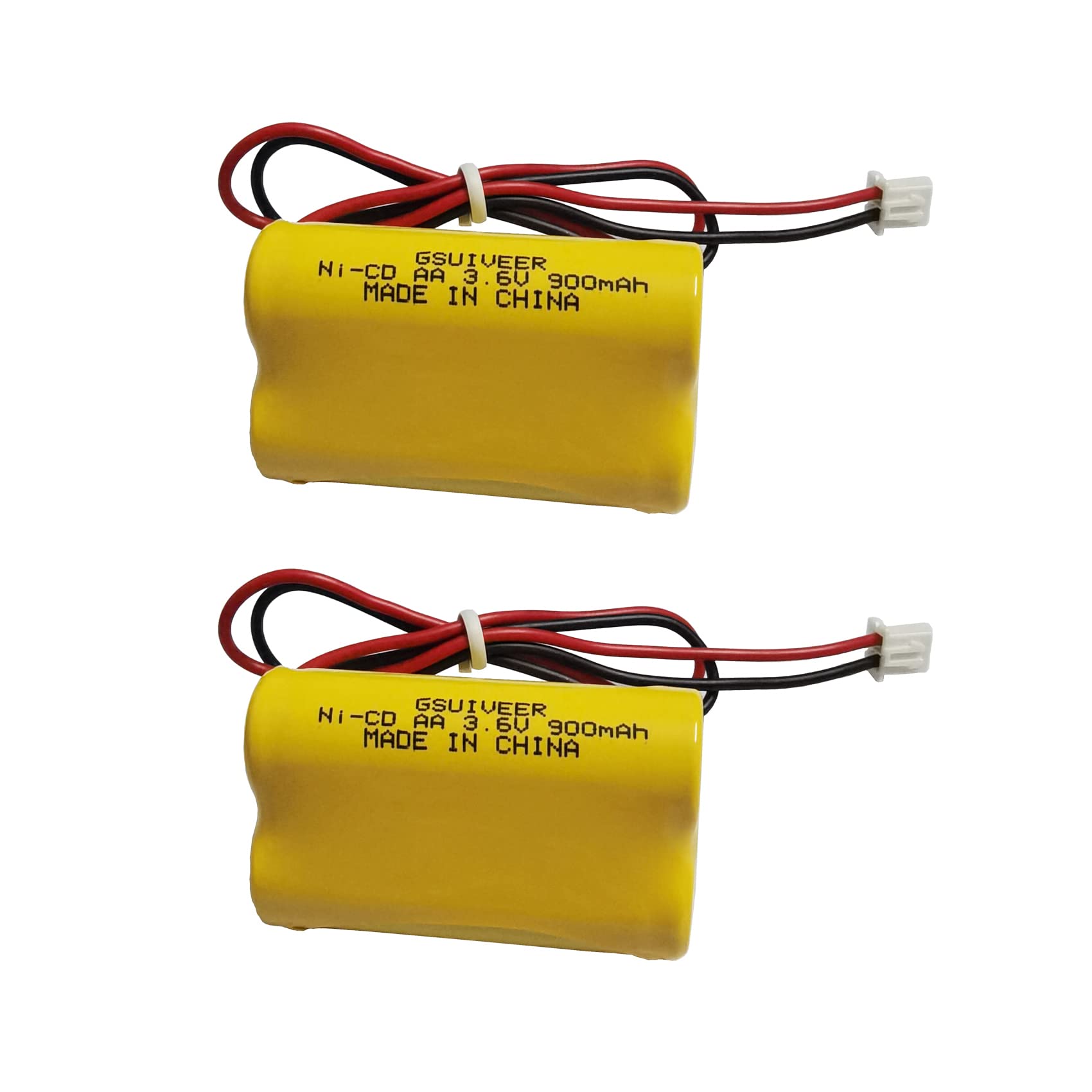 GSUIVEER 3.6V 900mAh Ni-Cd Exit Sign Emergency Light Battery Pack Compatible Unitech 6200RP Lowes OSA230 Lowes 253799 Unitech LEDR-1 (5 Pack)