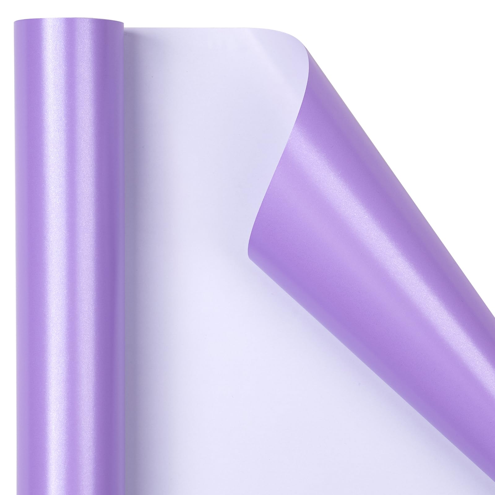 WRAPAHOLIC Wrapping Paper Roll - Mini Roll - 17 Inch X 33 Feet - Purple Pearlized Paper for Birthday, Holiday, Wedding, Baby Shower