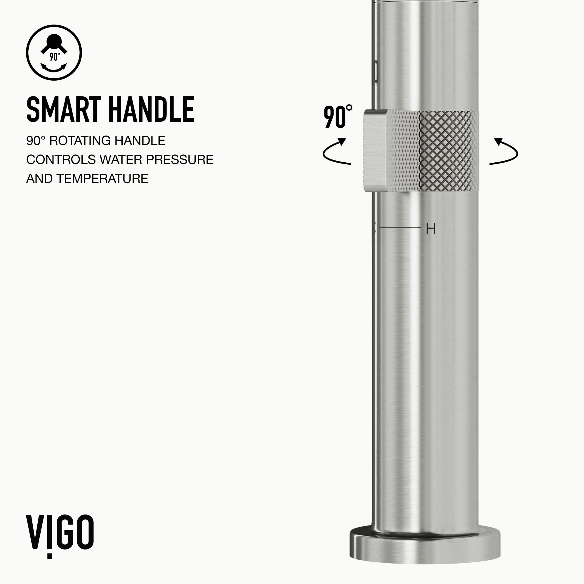 VIGO 1.75" W x 11.0" H x 9.5" D Jewel One-Handle Kitchen Faucet in Stainless Steel - VG02053ST