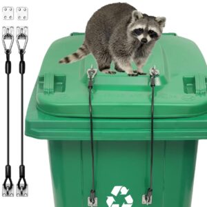 dxmnoly trash can locks garbage can lid lock for animals, keep bears raccoon squirrels away from rummaging, stainless steel bear racoon dog proof outdoor trash bin lock with upgraded nut, 2 pack