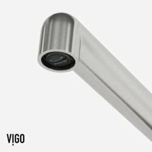 VIGO 1.75" W x 11.0" H x 9.5" D Jewel One-Handle Kitchen Faucet in Stainless Steel - VG02053ST