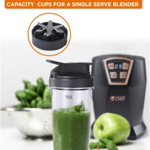 COMMERCIAL CHEF Personal Blender with 3 Modes, Blender for Smoothies, Shakes & More with 6 Stainless Steel Blades, 1000W Small Blender with LED Display