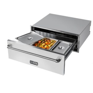 KoolMore 30 in. Built-in Residential Warming Drawer with Three Compartments in Stainless-Steel (KM-RWD-30SS)