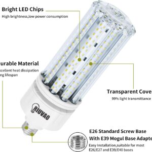 2 Pack 100W LED Corn Bulb, E26 /E39 Base Led Corn Light Bulb, Super Bright 15000lm 5000k Led Bulb, 1000W Equivalent CFL Metal Halogen HID Waterproof Led Corn Bulb for Outdoor Indoor Area Garage