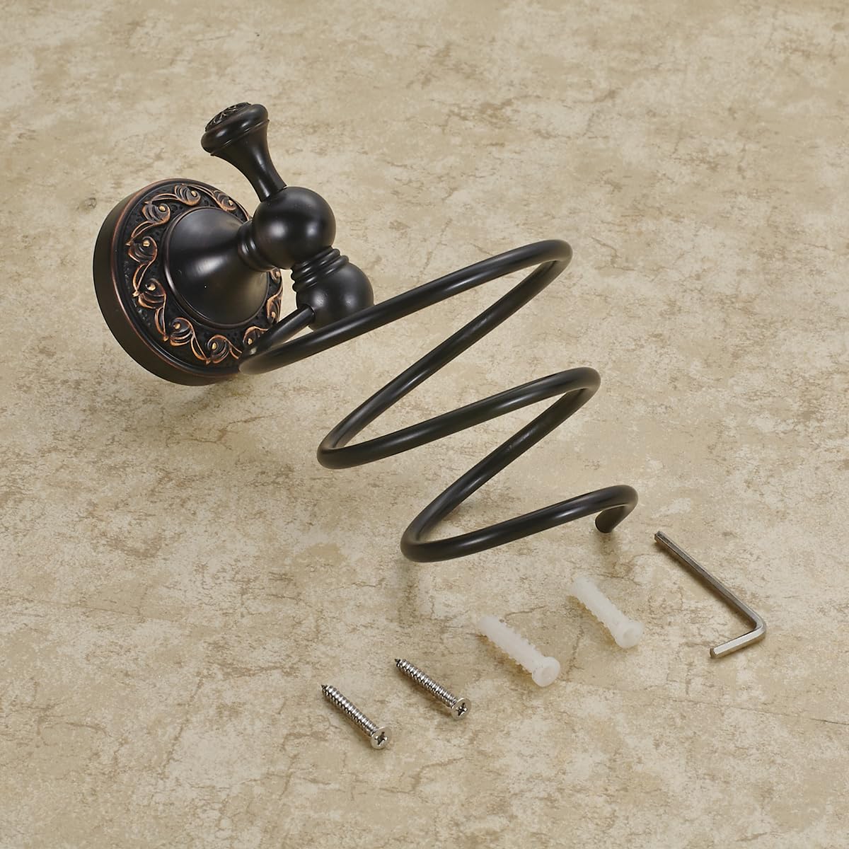 Oil Rubbed Bronze Hair Dryer Holder Wall Mount Hair Blower Bracket