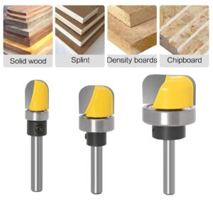 TOTOWOOD Dish Carving Router Bits,3Pcs 1/4 Inch Shank Bowl and Tray Template Router Bit Set with Ball Bearing,Designed for woodworkers