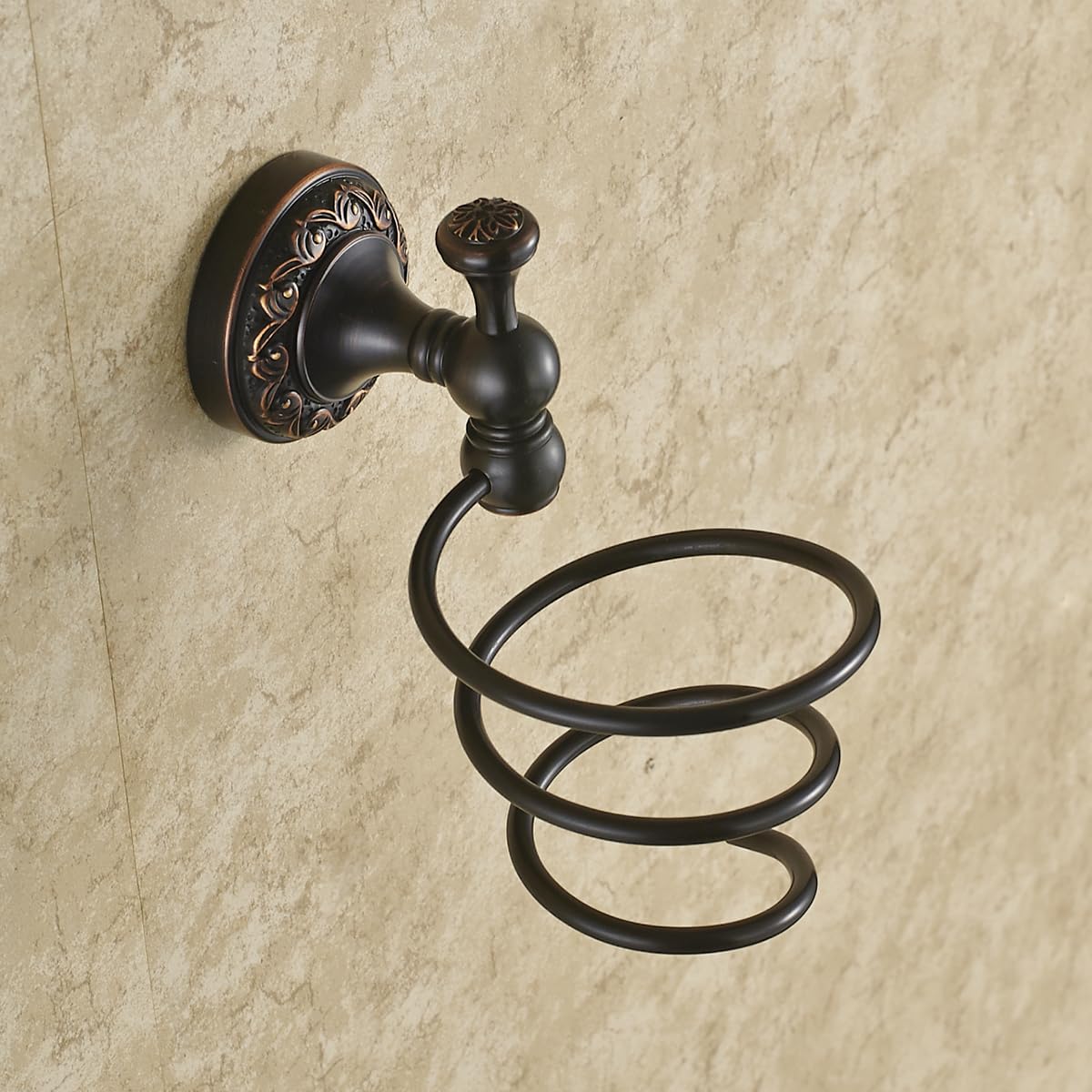 Oil Rubbed Bronze Hair Dryer Holder Wall Mount Hair Blower Bracket