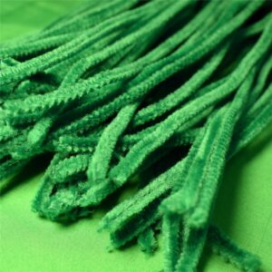 Dark Green Pipe Cleaners Chenille Stems (200 Pack) for DIY Art Craft Decorations Creative (12 in x 0.24 in)