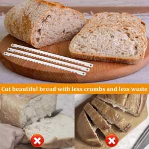 FALESOUL 8Pcs Bread Bow Knife Blades Stainless Steel Replacement Blade Bread Blade with Screws Rustproof Bread Slicer Bread Cutting Tool for Wooden Bread Cutter