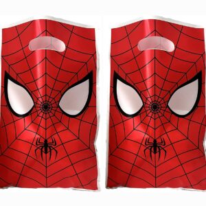 ELODEK 30pcs Spiderman Birthday Party Gift Bags Candy Bags Goody Bags Spiderman Birthday Party Supplies Decorations (7)