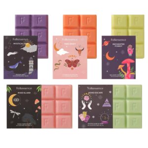 folkulture wax melts wax cubes strong scent, set of 5 scented wax melts (30pc), candle warmer wax melts or candle wax melts, soy wax melts for warmer, candle melts or scented wax cubes, room fragrance