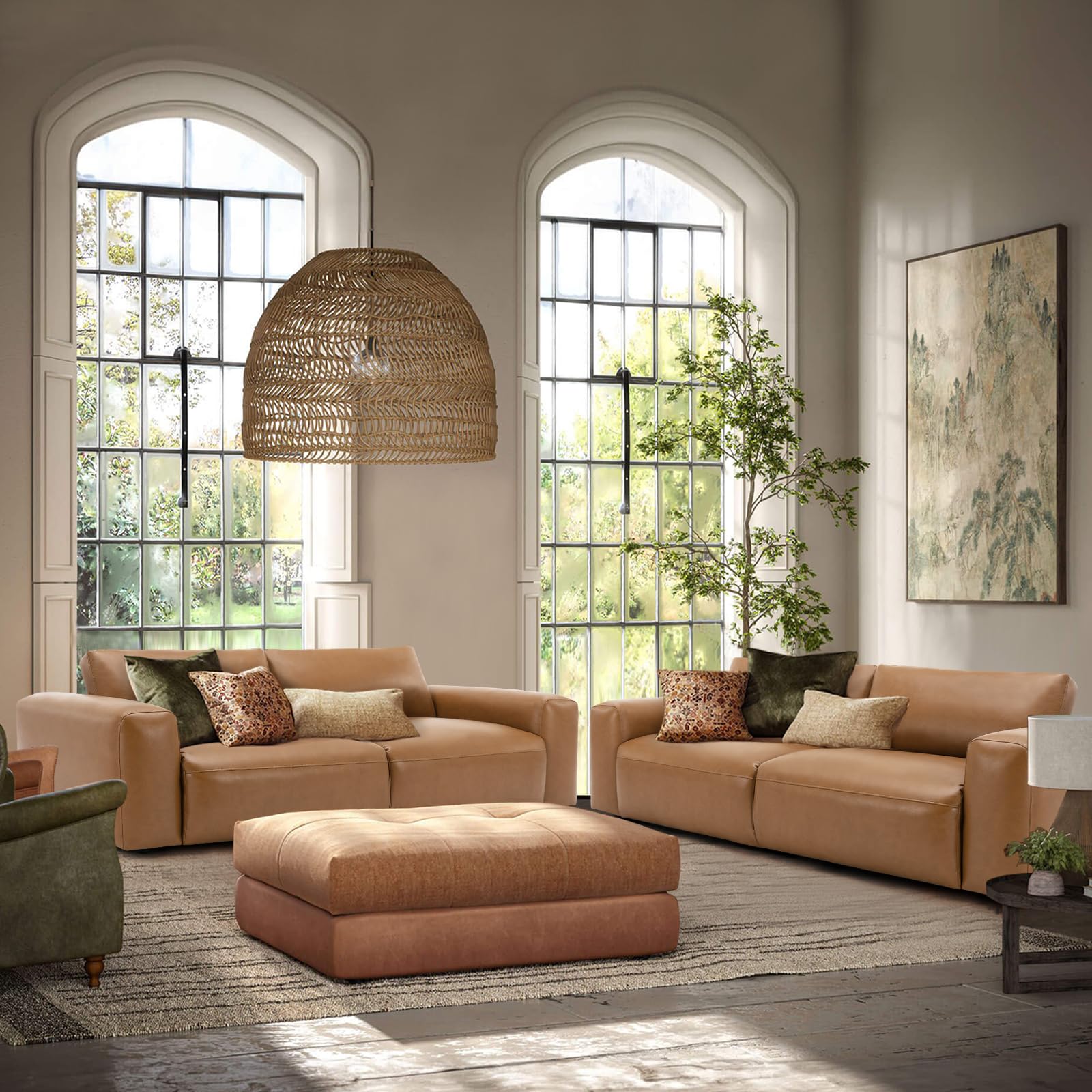 COLAMY 3882, PU Leather Sofa